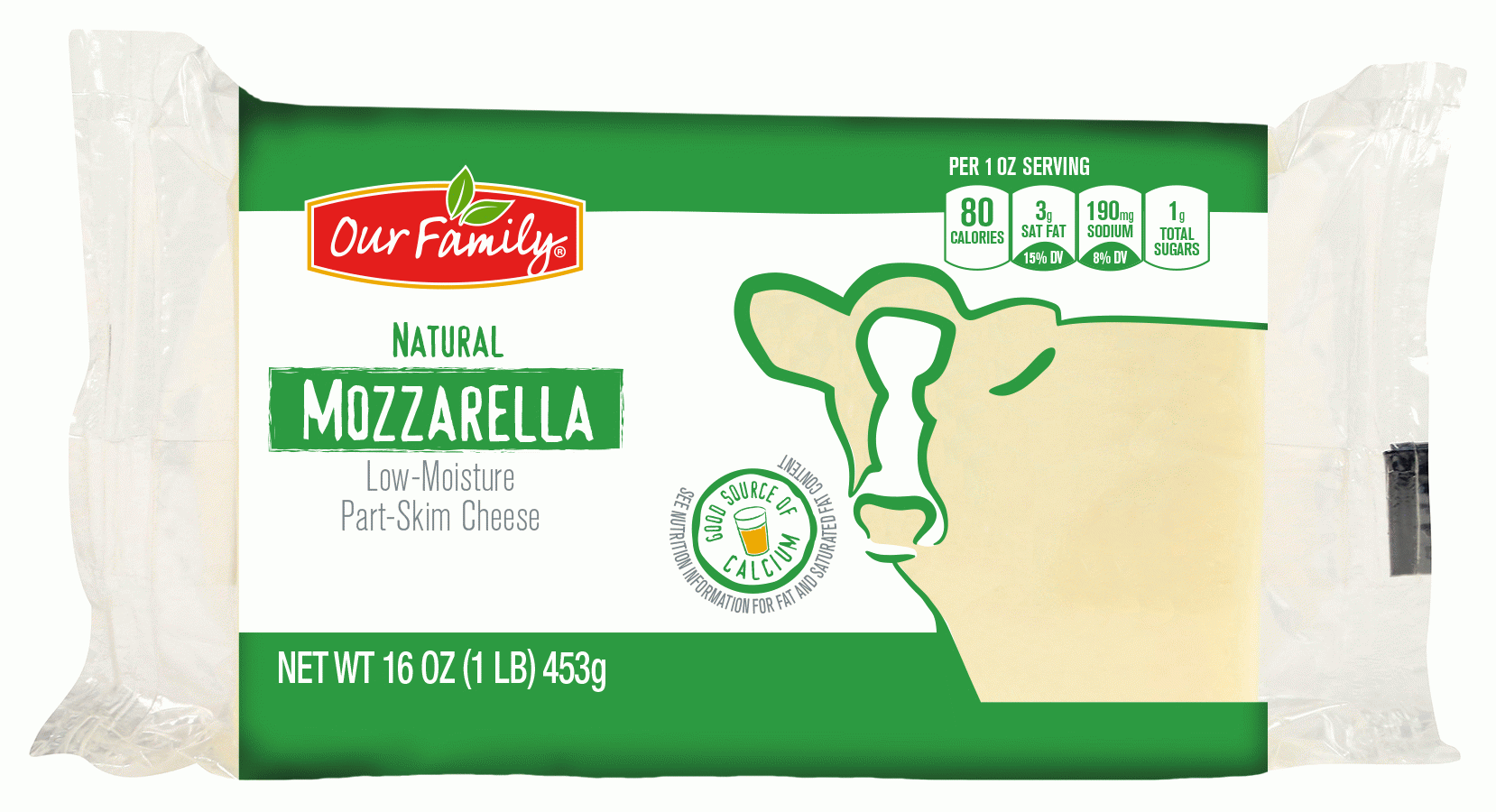 Our Family Natural mozzarella cheese block Full-Size Picture